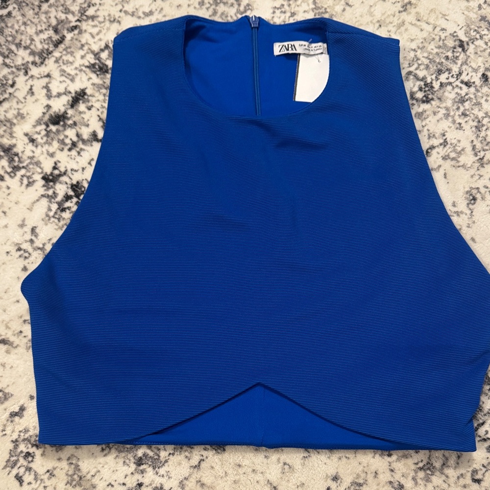 Zara Women's Vibrant Blue Tank Top